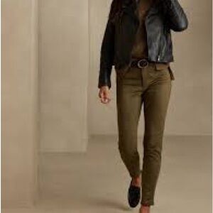 Vegan suede high-rise skinny.